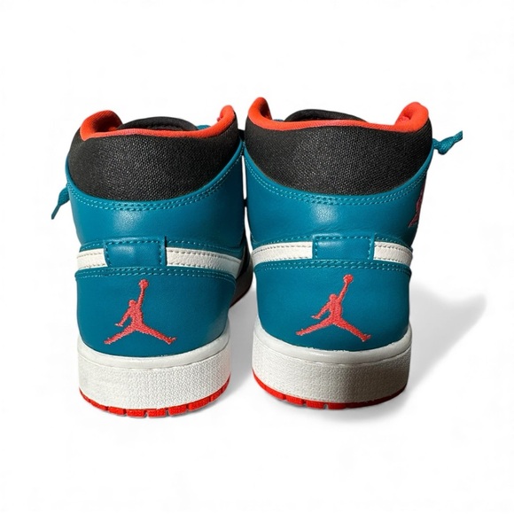 N i k e. Air Jordan 1 Retro Mid Teal 2016 - 554724 308 - RARE! - Picture 10 of 12